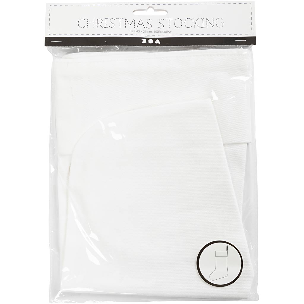 Creativ Firma https: www.cchobby.nl Chrëschtstrümpfe-h-40-cm-w-26-cm-210-gr-wäiss-1-Stéck