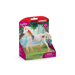 Schleich bayala play figure - rainbow unicorn mare - fantasy, unicorn children's toy - 70726