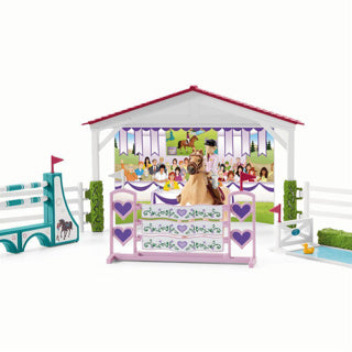 Fazenda de cavalos Schleich 42440 com casa e estábulo