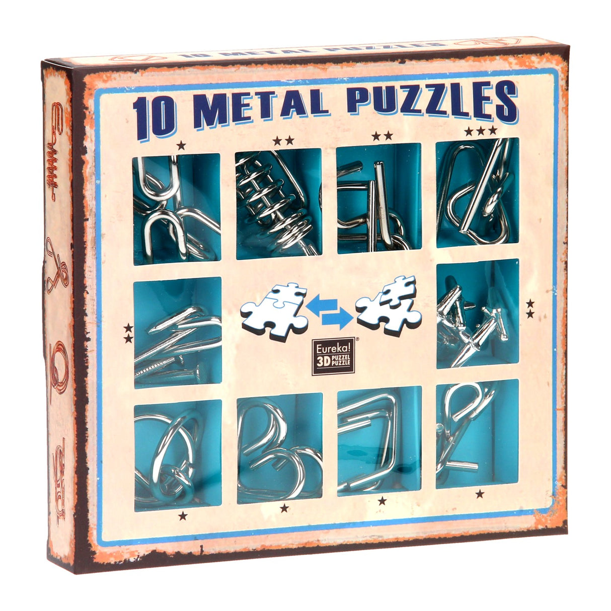 Eureka Breinpuzzelset Blauw, 10st.