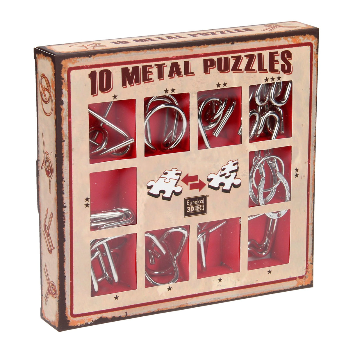 Eureka Breinpuzzelset Rood, 10st.