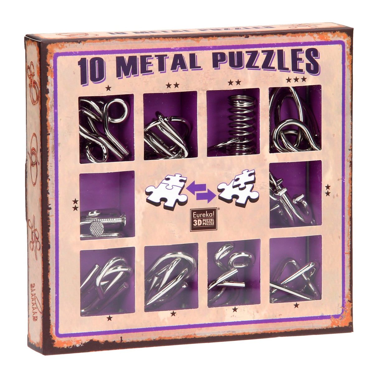 Brain puzzle set viola, 10st.