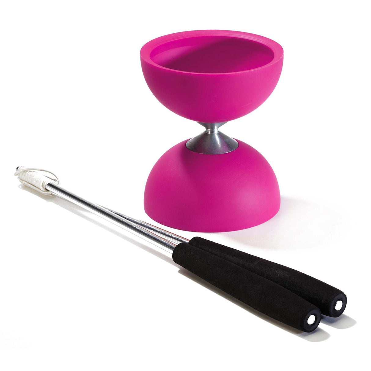 Eureka Rubber Diabolo met Aluminium Stokken Roze