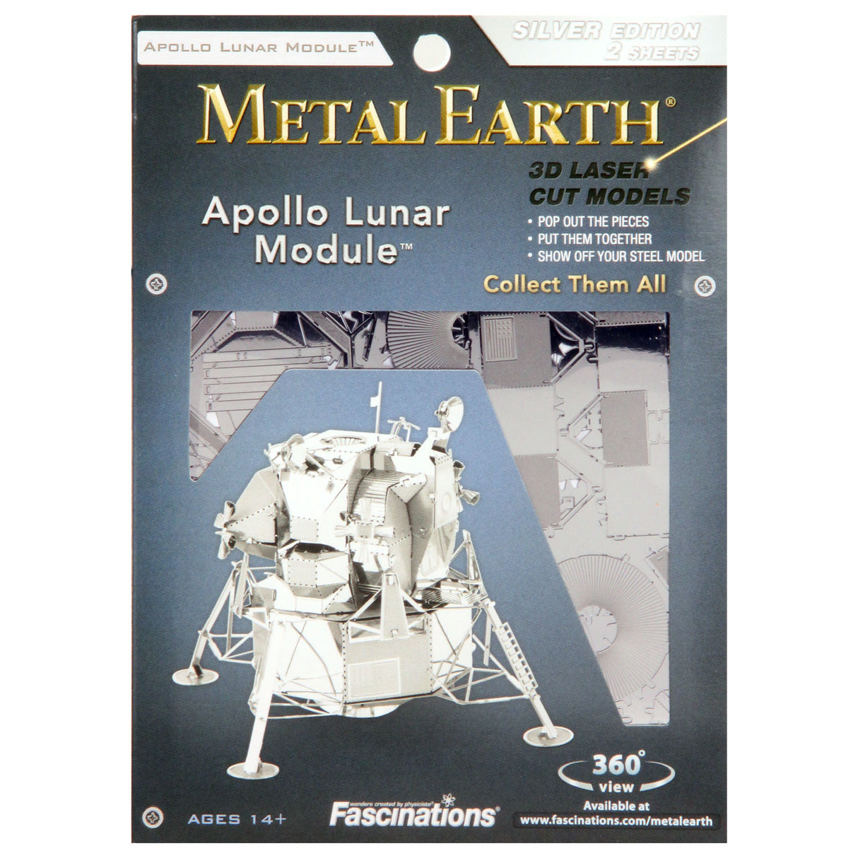 Eureka Metal Earth Apollo Lunar Modul Silver Edition