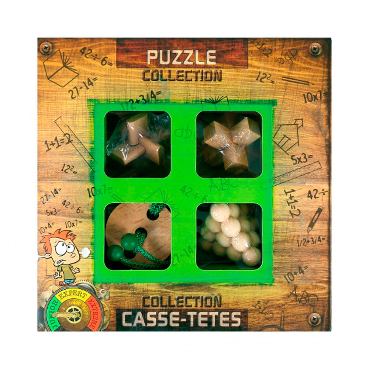 Eureka Wooden Brain Puzzles Junior, 4to.