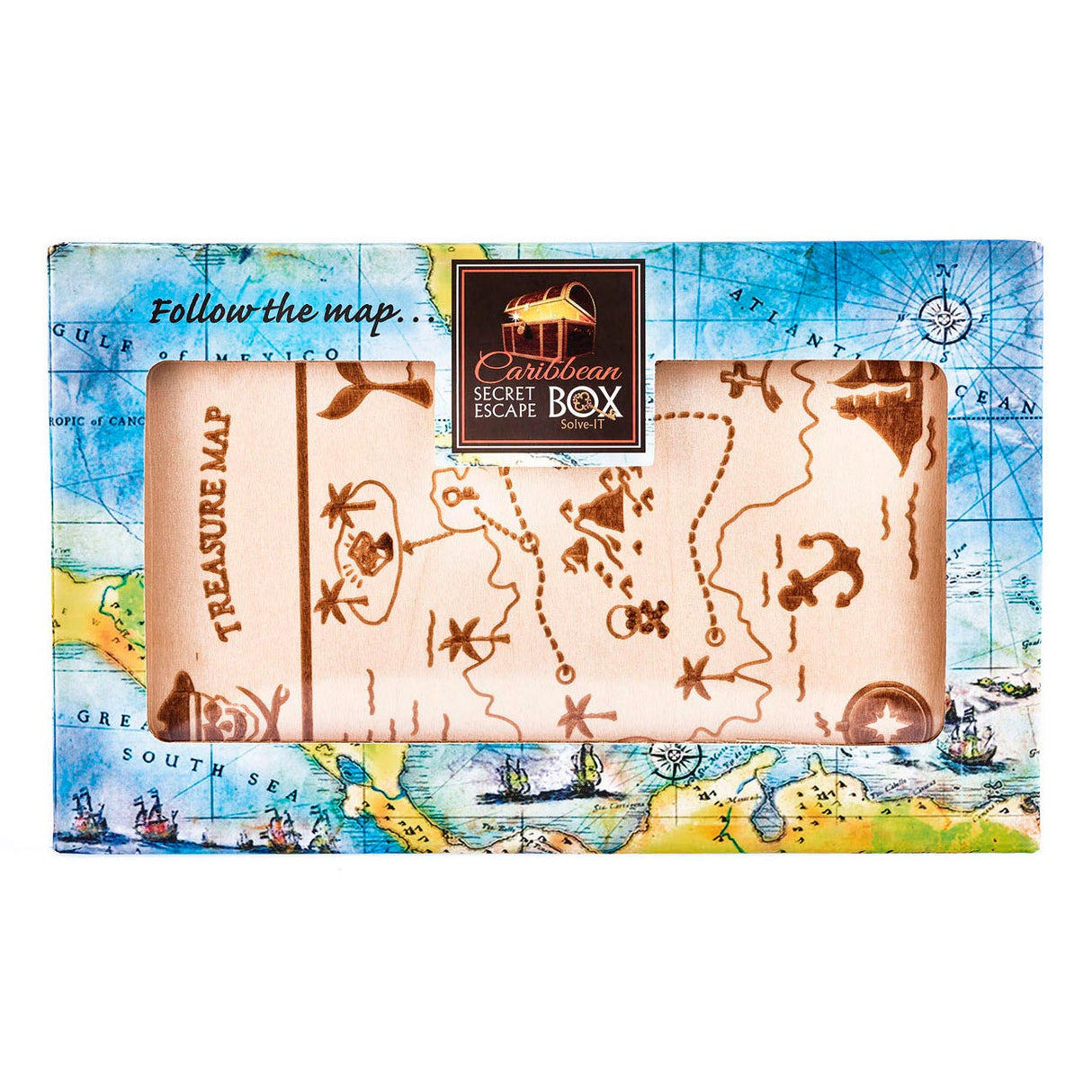 Eureka Breinpuzzel Houten Escape Box Caribbean ***