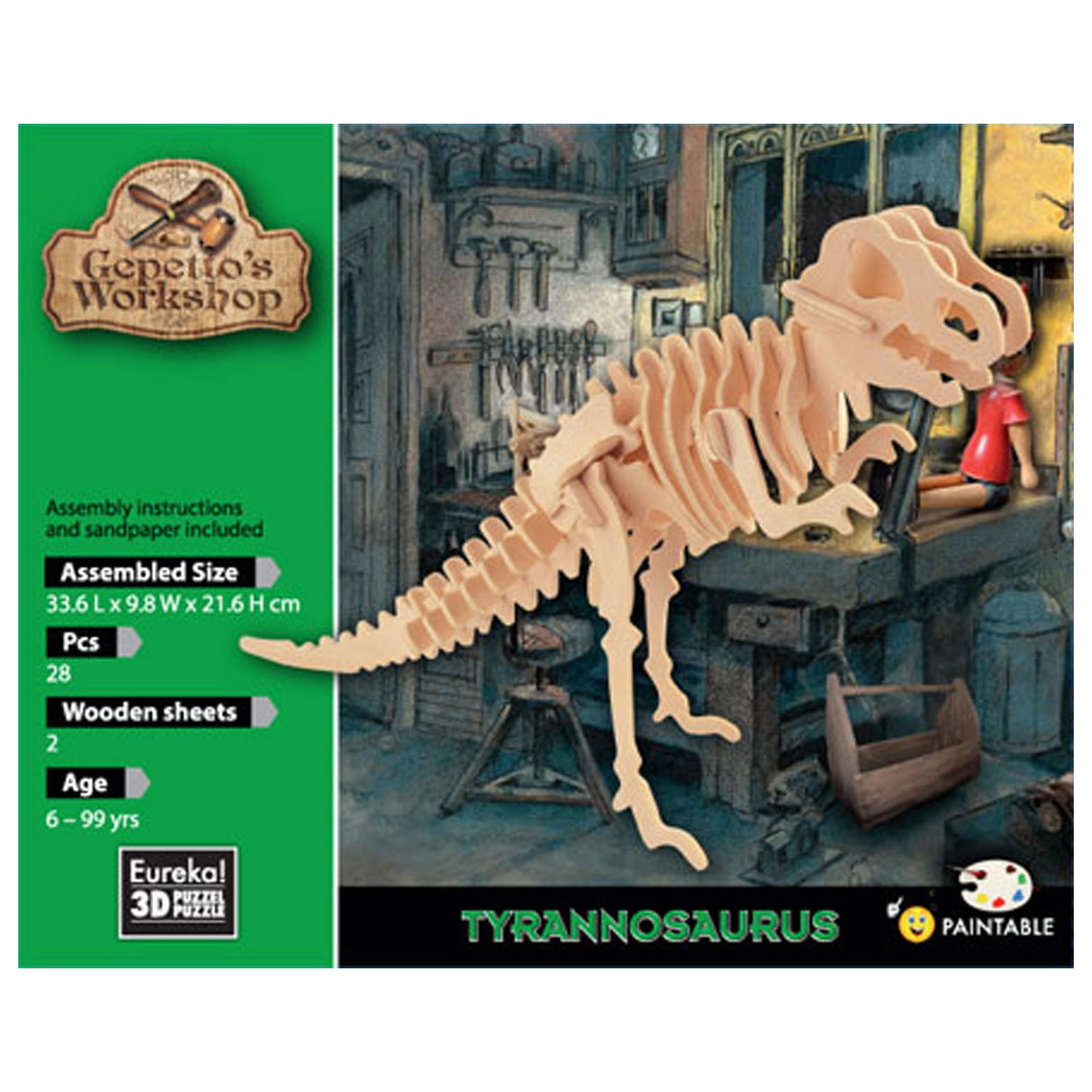 Gepettos Workshop -Holzkit 3D - Tyrannosaurus