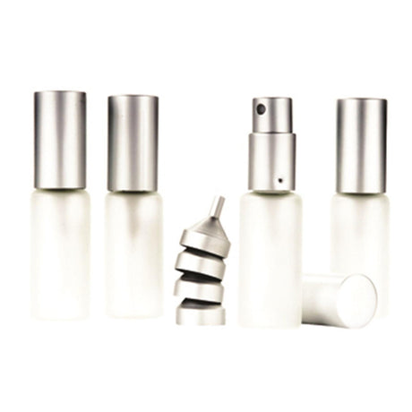 Comhardú foinse atomizer gloine frosted 10ml le tonnadóir