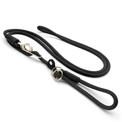 Morso Dog Leash Retrieverlijn Hands Free Soft Rope Recycled Black