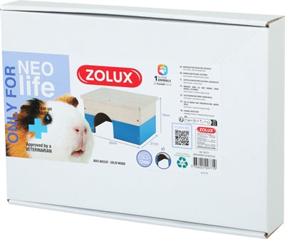 Zolux Neolife houten huisje cavia blauw