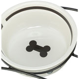 Trixie food bowl dog food ceramic white black