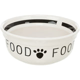 Trixie Food Bowl Aliments pour chiens Céramique Blanc noir