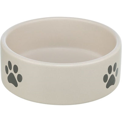 Trixie Food Bowl Beber Bin Dog Poot Motif Cerámico Gris claro Gris