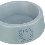 Trixie Food Bowl bebiendo perros perros cerámica gris azul