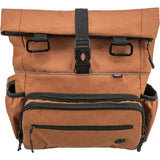 Trixie rolltop backpack with belt bag, rust