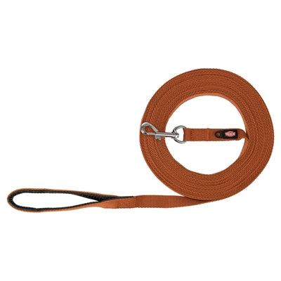 Trixie dog leash, towline, cotton, rust brown