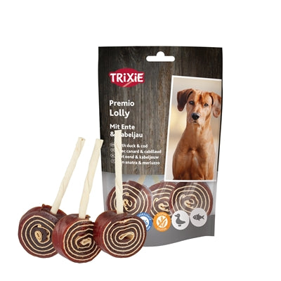 Trixie premio lollipop with duck and cod