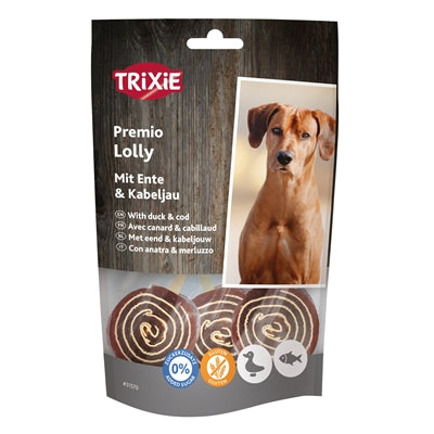 Trixie premio lollipop with duck and cod