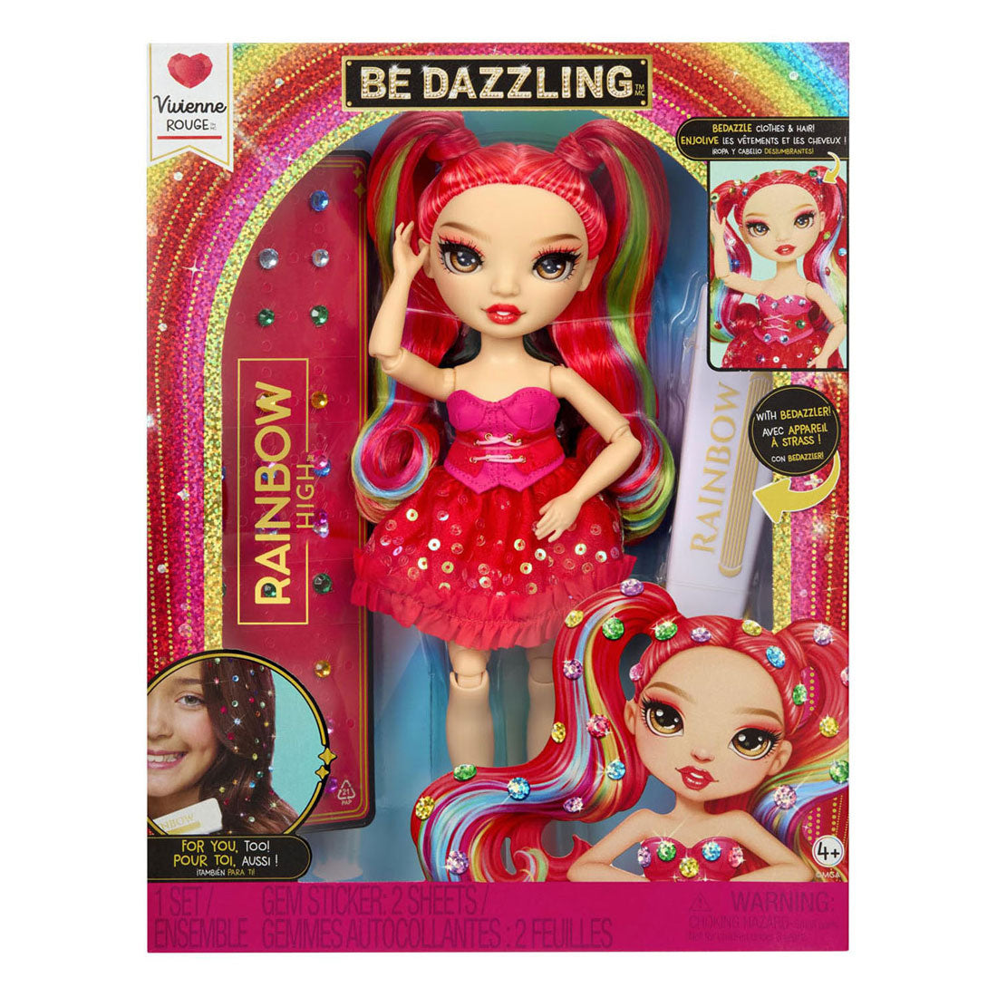 Rainbow high be dazzling fashion dolls vivienne rouge (red)
