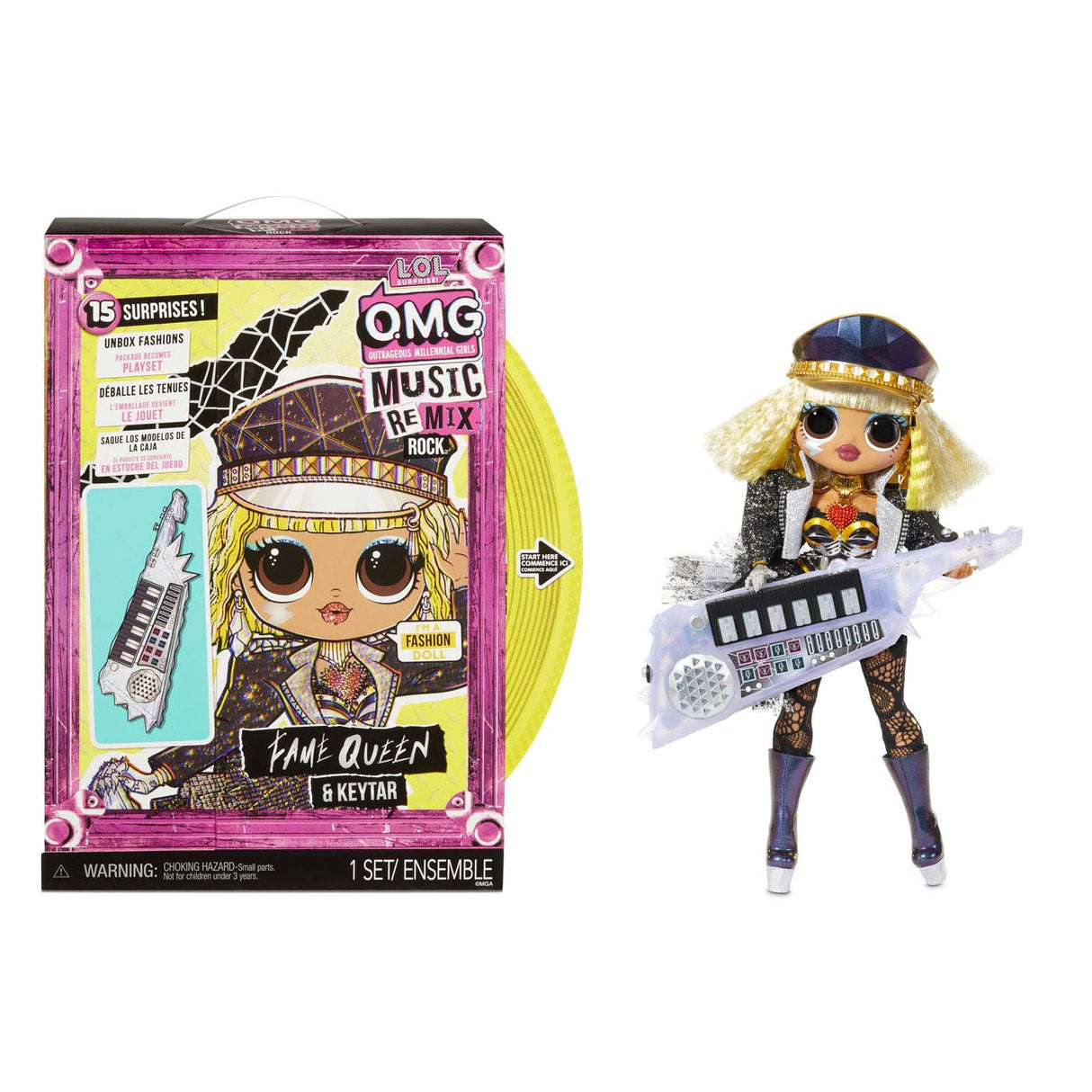 MGA Entertainment Surprise OMG Pop Remix Rockfame Queen and Keytar