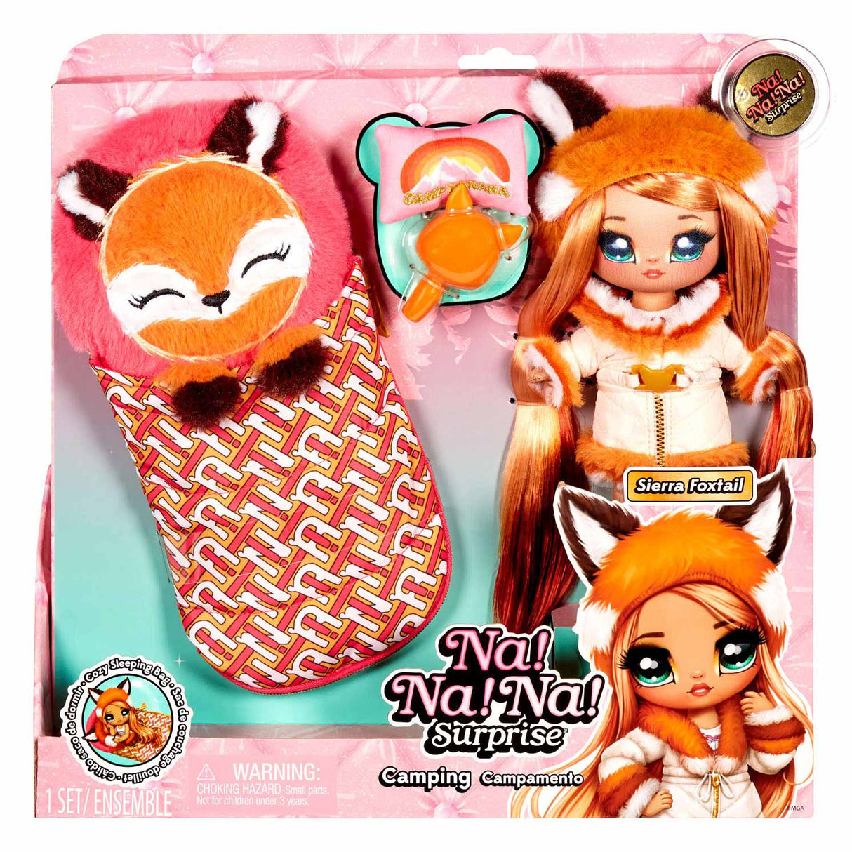 MGA Entertainment etter! Etter! Etter! Overraskelse Camping Doll Sierra Foxtail