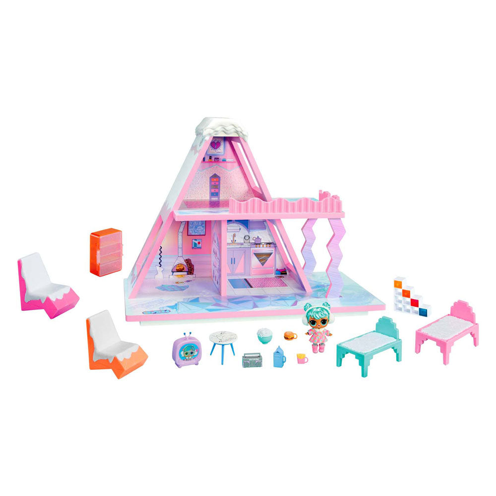 MDR. Chalet de neige d'hiver surprise poppenhuis