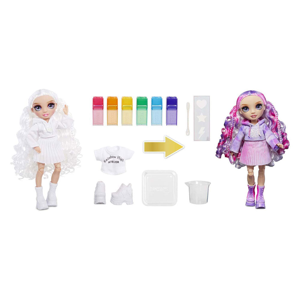 MGA Entertainment Regenbogen Hoch -Aquarell erzeugen -modepop - lila Augen