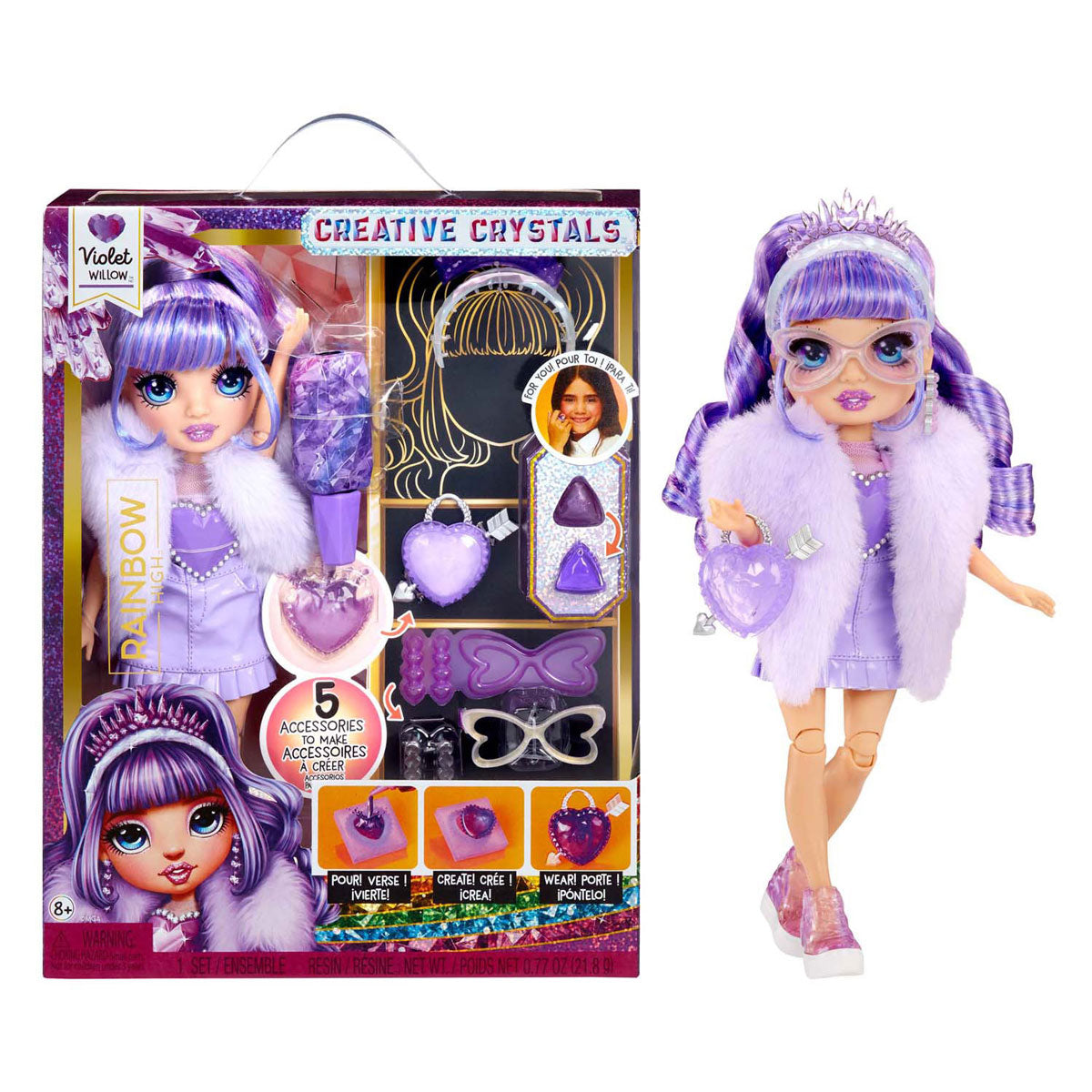 Rainbow high crystal mode modedocka - violett