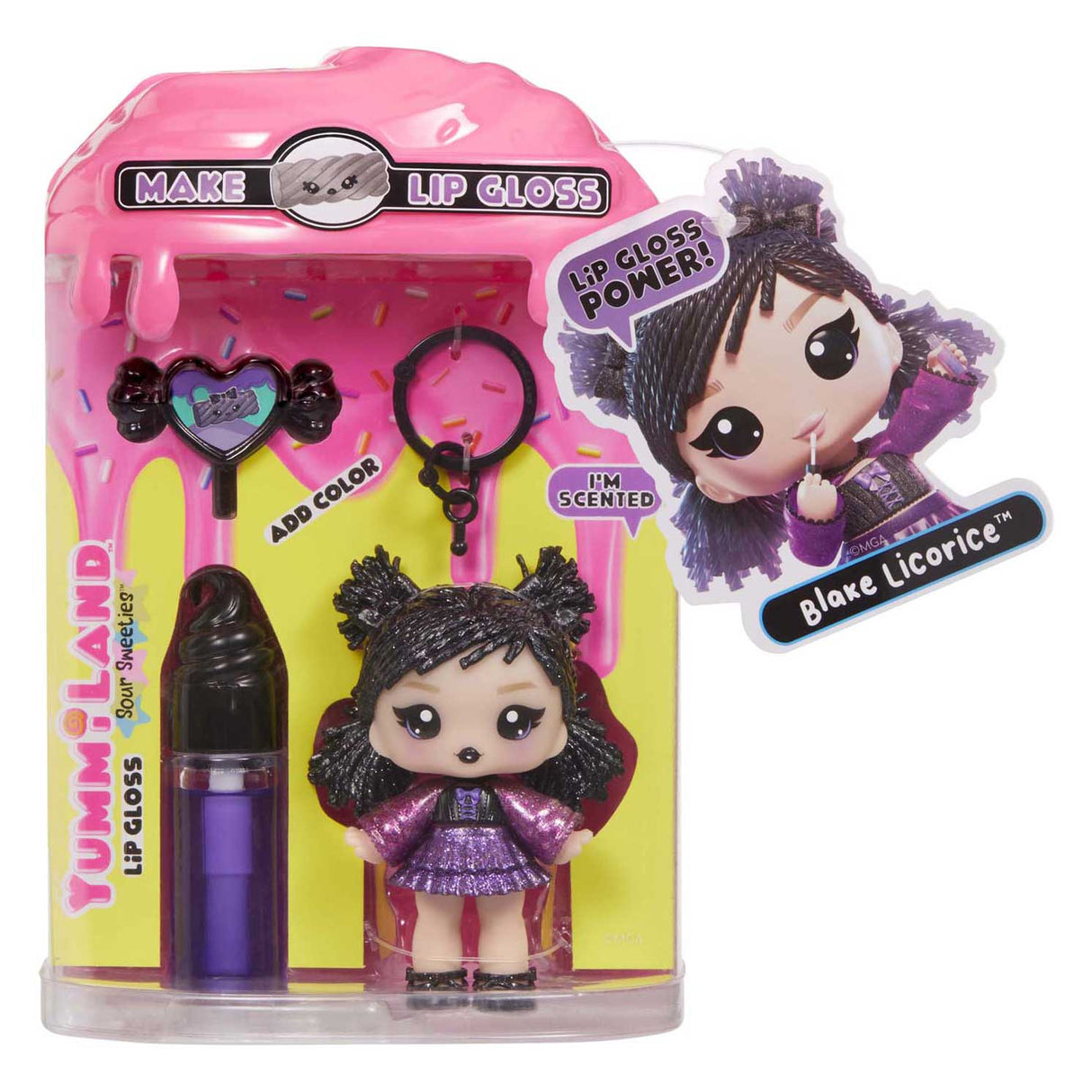 Entretenimento yummiland bonecas com brilho labial doces azedos