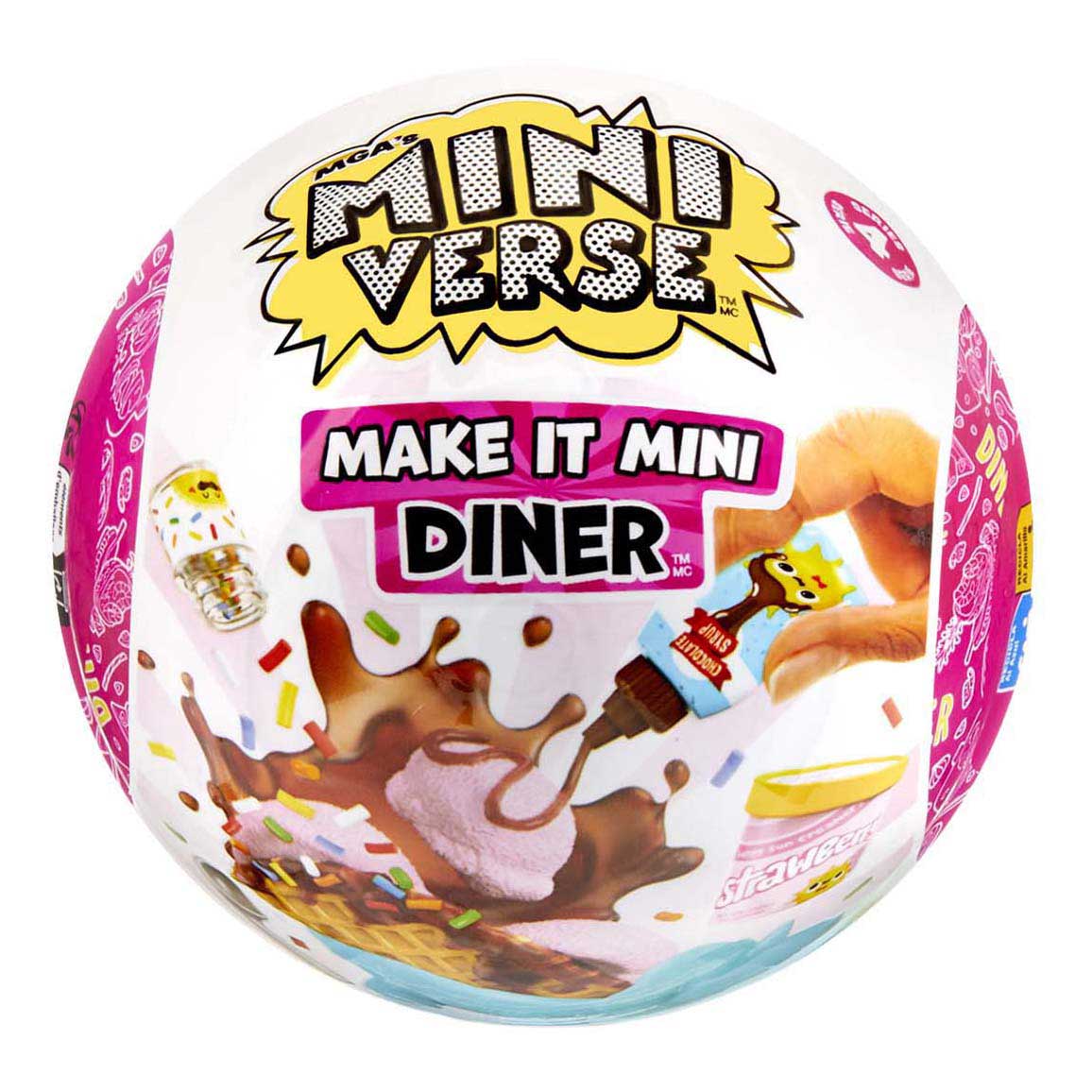 Miniverse mécht et Mini Liewensmëttel: Dinner Serie 4 - Handwierksset - Miniaturen maachen - Snacks a Gedrénks - abegraff Dësch