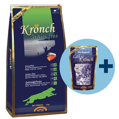 Kronch Erwachsener Getreide -frei mit kostenloser Kronch 100% Lachs -Snacks