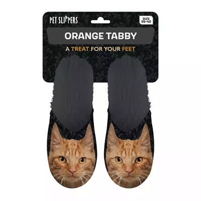 Toffel orange katt svart