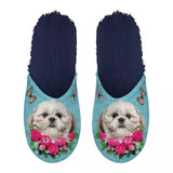 Slipper shih tzu light blue dark blue