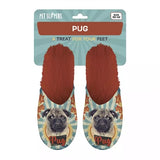 Pantoffel pug mopshond oranje