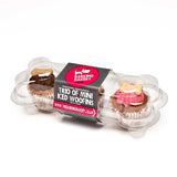 The barking bakery the barking bakery mini iced woofins vanilla en carob trio assorti