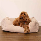 Rosewood 40 Winks Dog Basket Cord Ribstof Beige