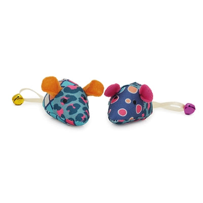 Rosewood Jolly Moggy Patchwork Mice Duo