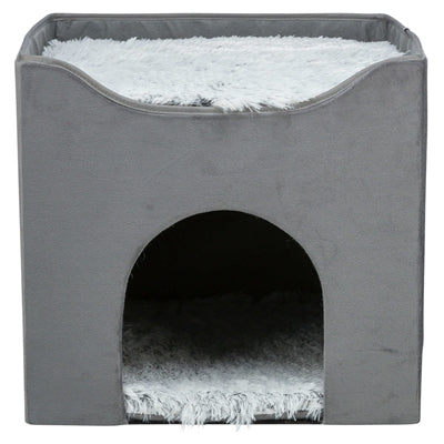 Trixie cat house harvey gray-white black