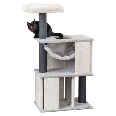 Trixie Junior Scratching Post Harvey med Brush White Black