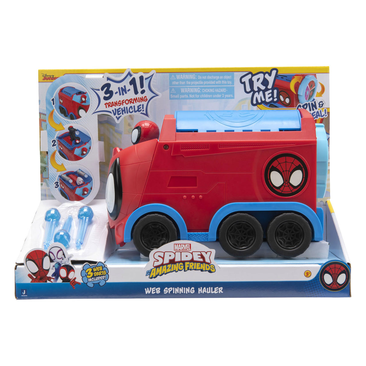 Jazwares marvel spidey web spinning dumper bil
