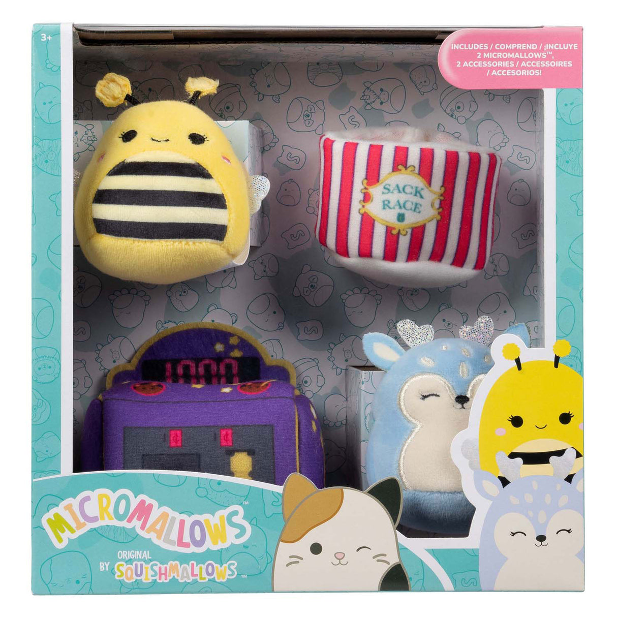 Squishmallows cuddly toy plush micromallows - game on, 4 pcs.