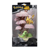 Sada postaviček Jazwares Pokémon Environment - Caterpie Pikachu