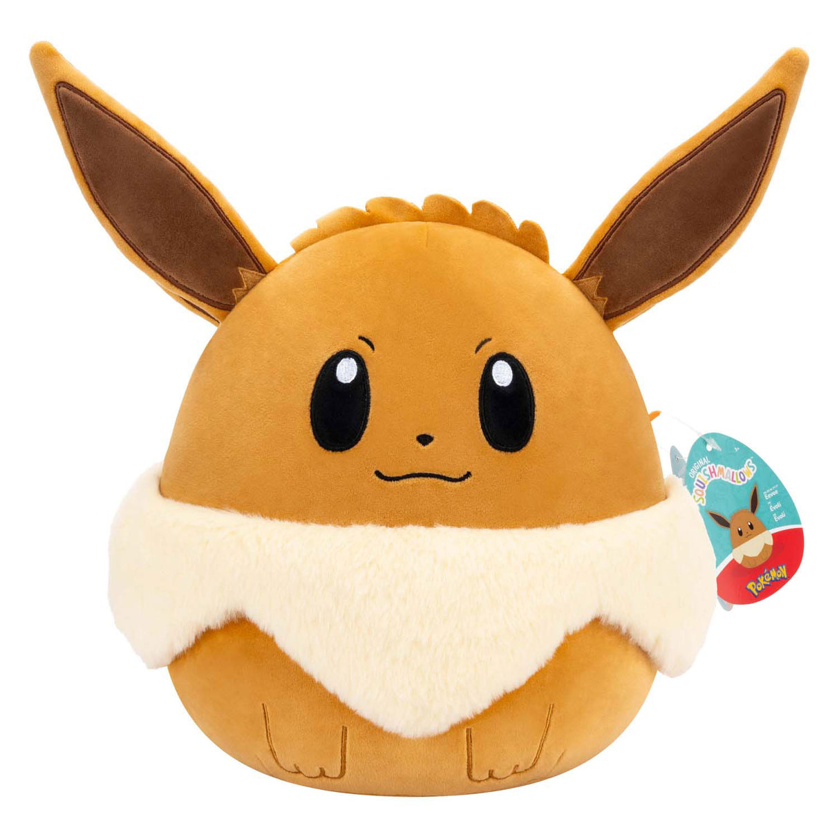 Squishmallows pokémon cuddly toy plush - eevee, 25cm
