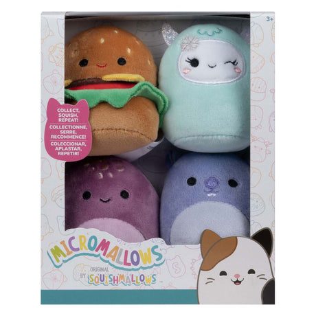 Squishmallows kuscheleg Plüsch Micromallows - Carl, Yollie, Javari, Tudor, 4-Pak