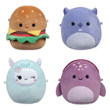 Squishmallows cuddly plush micromallows - carl, yollie, javari, tudor, 4-pack