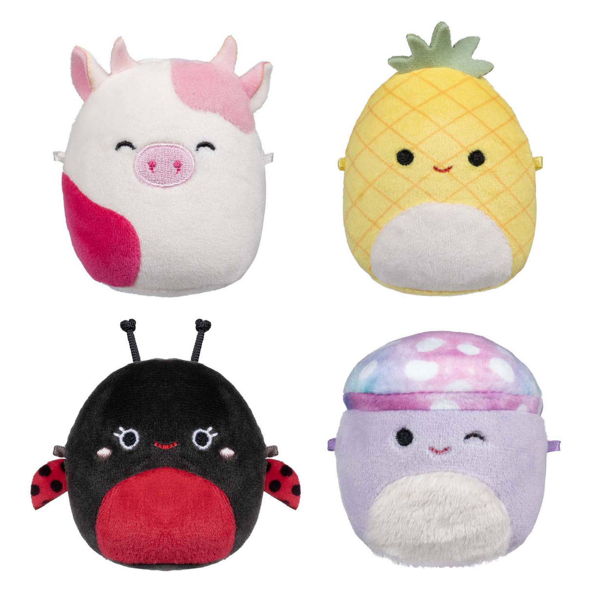 Squishmallows cuddly plush micromallows - maui, trudy, caedyn, minya, 4-pack