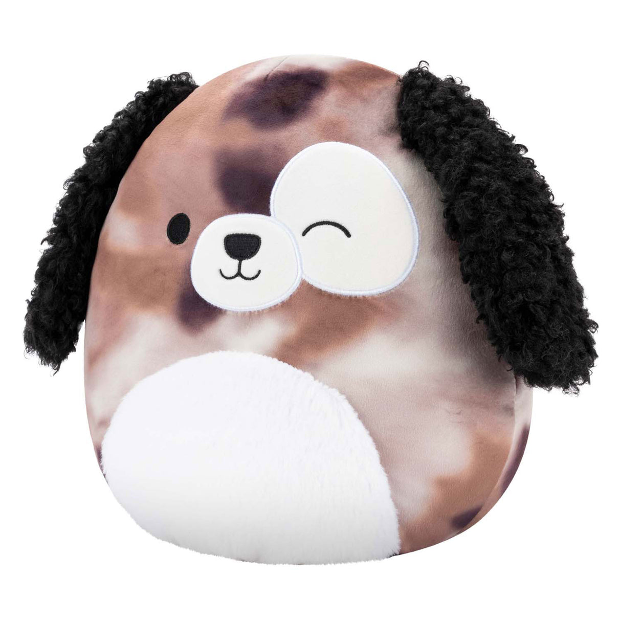 Squishmallows cuddly toy plush - zerdan brown marble dog, 30cm