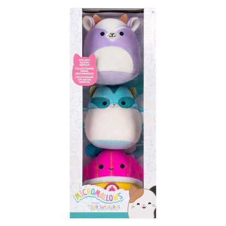 Peluche peluche Jazwares squishmallows - micromallows tia, mariska, Louden - 3 pcs.