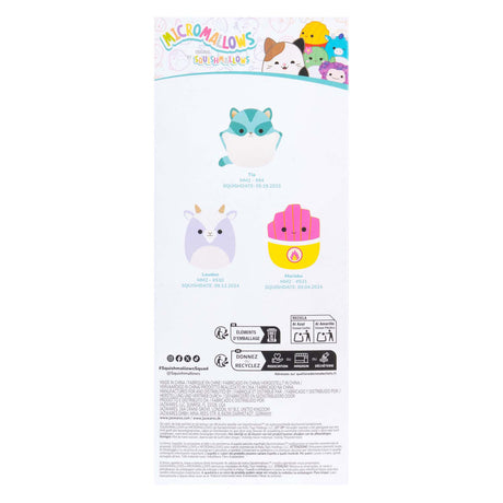 Peluche peluche Jazwares squishmallows - micromallows tia, mariska, Louden - 3 pcs.