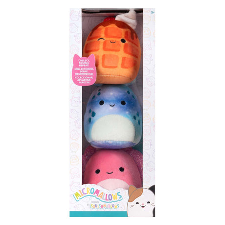 Squishmallows cuddly toy plush - micromallows auggie, weaver, zinx - 3 pcs.